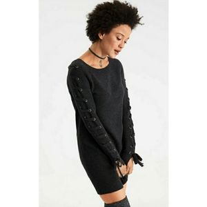 American Eagle Lace-Up-Sleeve Sweater Dress
XS